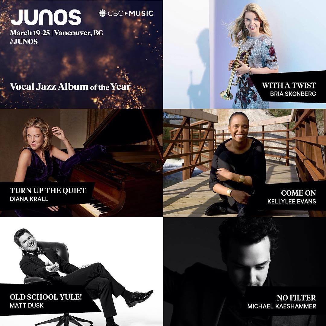Juno Nomination for Kellylee Evans album “Come On”
